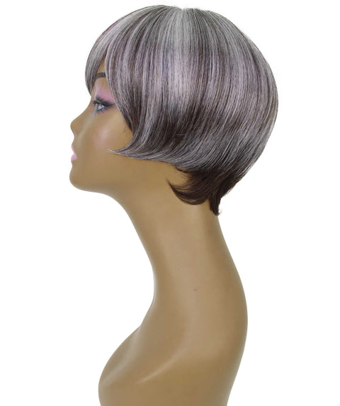 Trinity Charcoal Gray Short Bob Full Wig