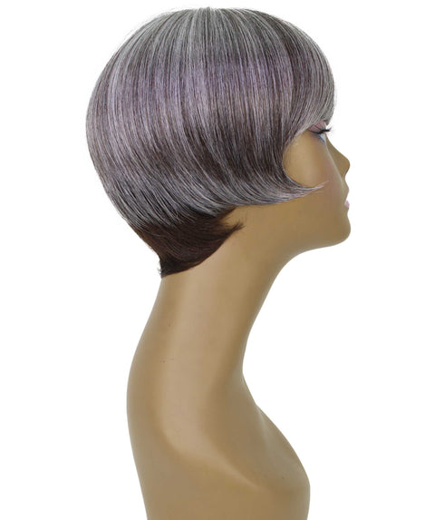 Trinity Charcoal Gray Short Bob Full Wig