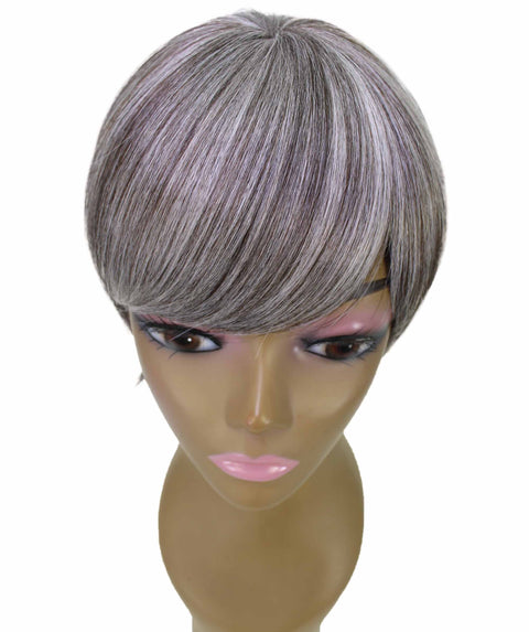 Trinity Charcoal Gray Short Bob Full Wig