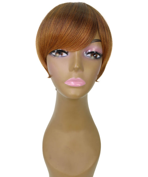 Trinity Auburn Brown with Chestnut Blend Short Bob Full Wig
