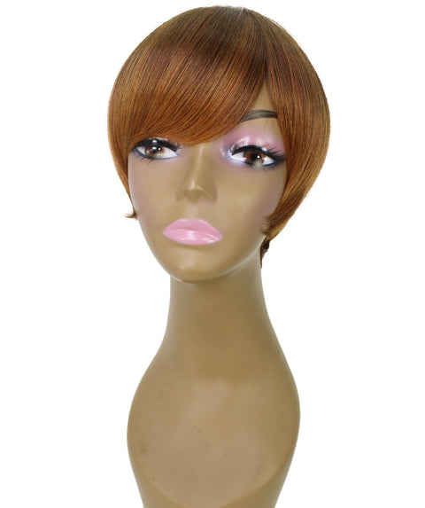 Trinity Auburn Brown with Chestnut Blend Short Bob Full Wig