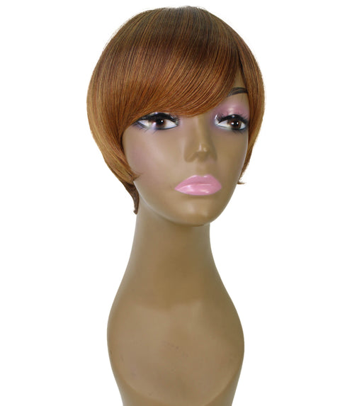 Trinity Auburn Brown with Chestnut Blend Short Bob Full Wig