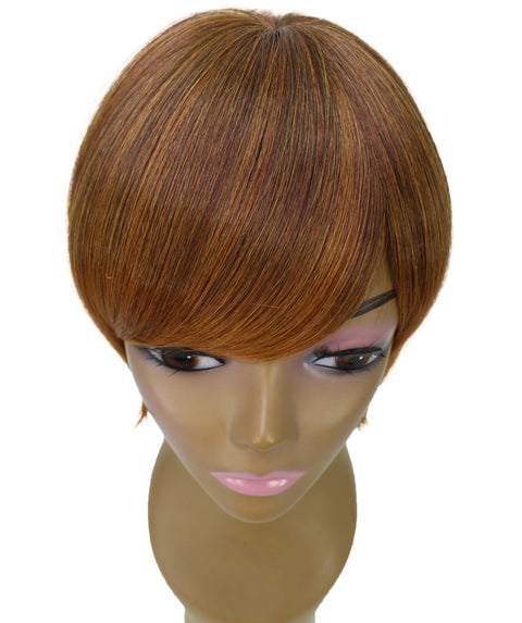 Trinity Auburn Brown with Chestnut Blend Short Bob Full Wig