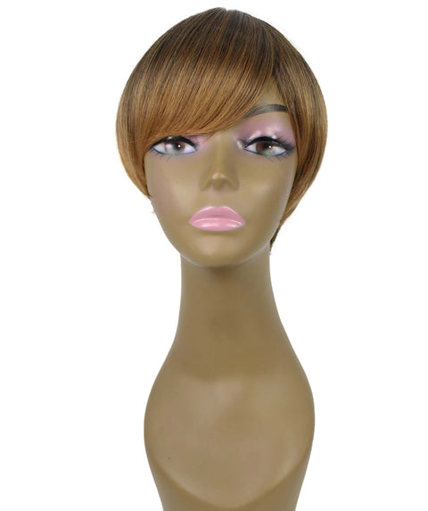 Trinity Dark Brown with Golden Short Bob Full Wig