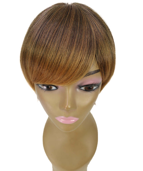 Trinity Dark Brown with Golden Short Bob Full Wig