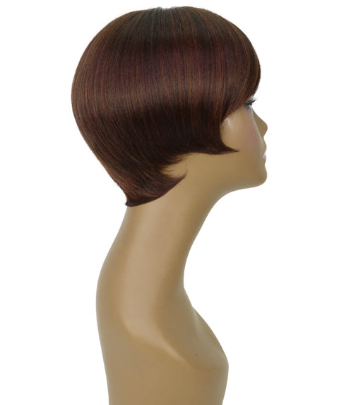 Trinity Dark Chestnut Brown Short Bob Full Wig