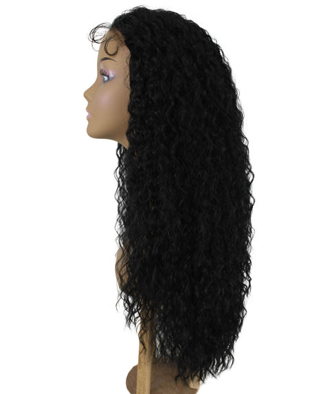 Jazmin Black Long Curls Lace Wig