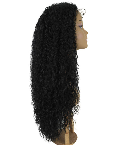 Jazmin Black Long Curls Lace Wig