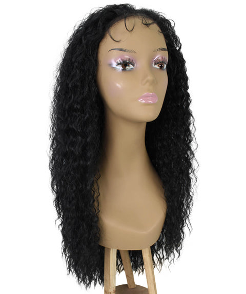 Jazmin Black Long Curls Lace Wig