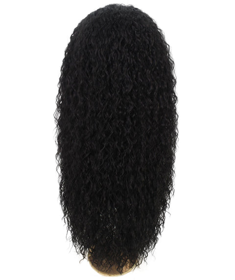 Jazmin Natural Black Long Curls Lace Wig