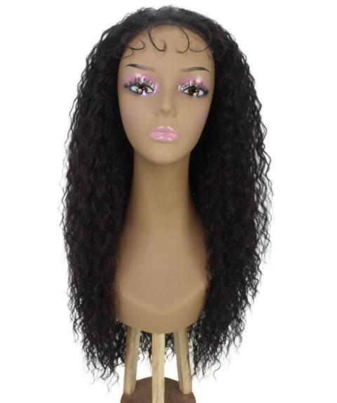Jazmin Dark Brown Long Curls Lace Wig