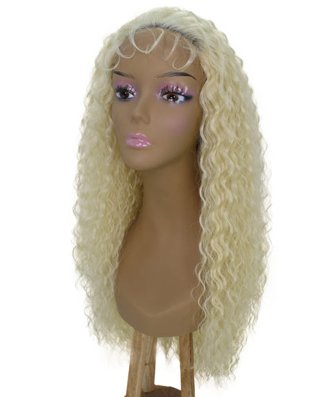 Jazmin Light Blonde Long Curls Lace Wig