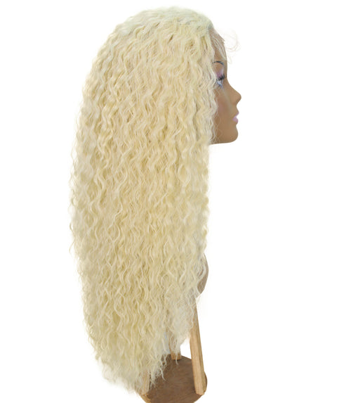 Jazmin Light Blonde Long Curls Lace Wig