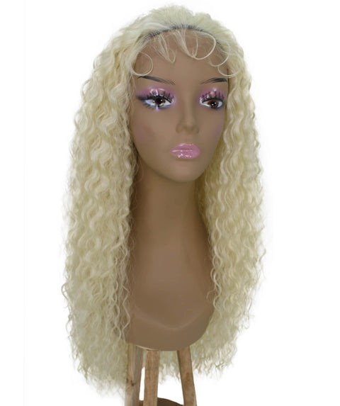 Jazmin Light Blonde Long Curls Lace Wig