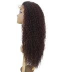 Jazmin Deep Red and Black Blend Long Curls Lace Wig