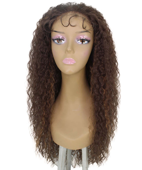 Jazmin Brown with Caramel Long Curls Lace Wig