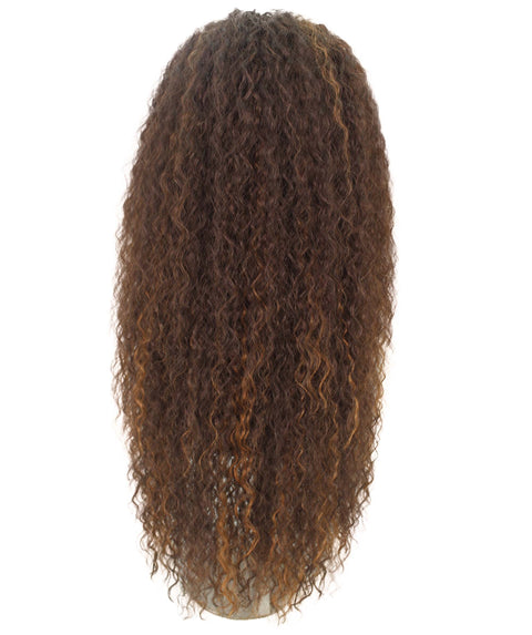 Jazmin Brown with Caramel Long Curls Lace Wig
