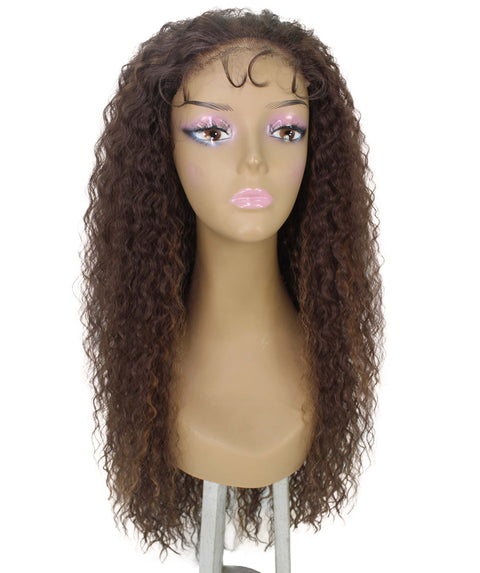 Jazmin Brown with Caramel Long Curls Lace Wig