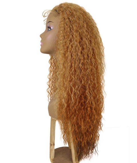 Jazmin Strawberry Blonde Long Curls Lace Wig