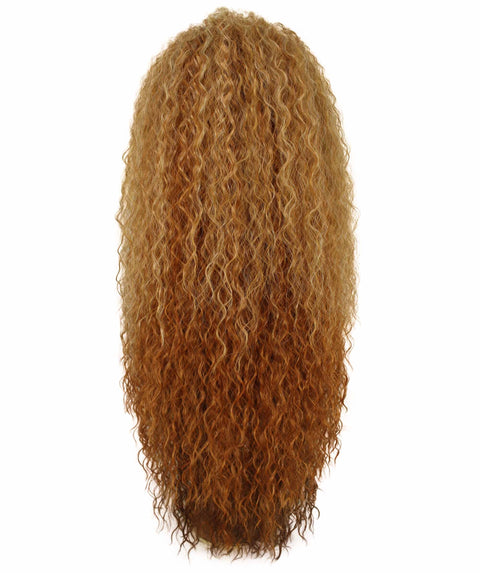 Jazmin Strawberry Blonde Long Curls Lace Wig