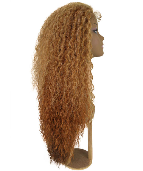 Jazmin Strawberry Blonde Long Curls Lace Wig