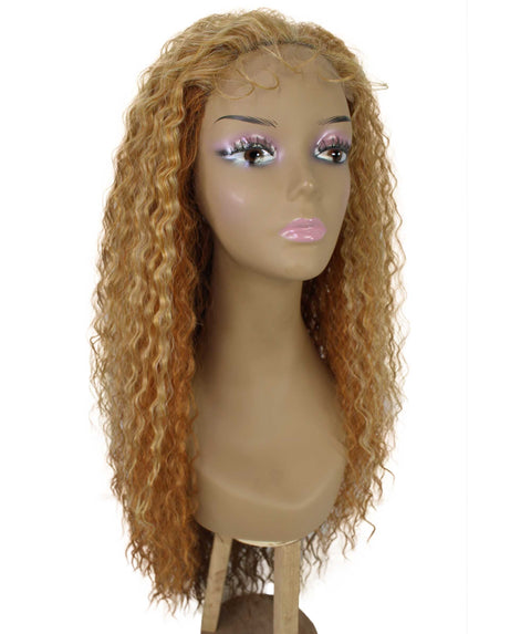 Jazmin Strawberry Blonde Long Curls Lace Wig