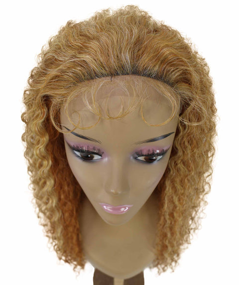Jazmin Strawberry Blonde Long Curls Lace Wig
