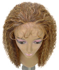 Jazmin Auburn Brown Blend Long Curls Lace Wig