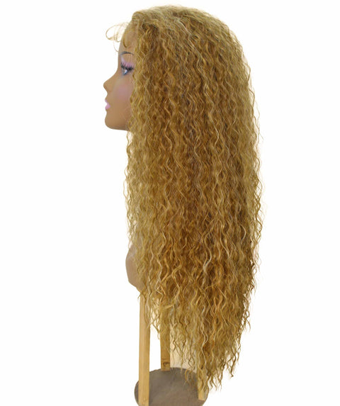 Jazmin Blonde Blend Long Curls Lace Wig