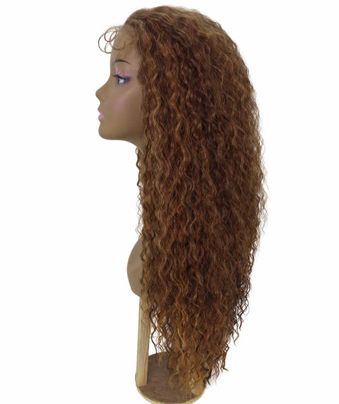 Jazmin Light Brown Blend Long Curls Lace Wig