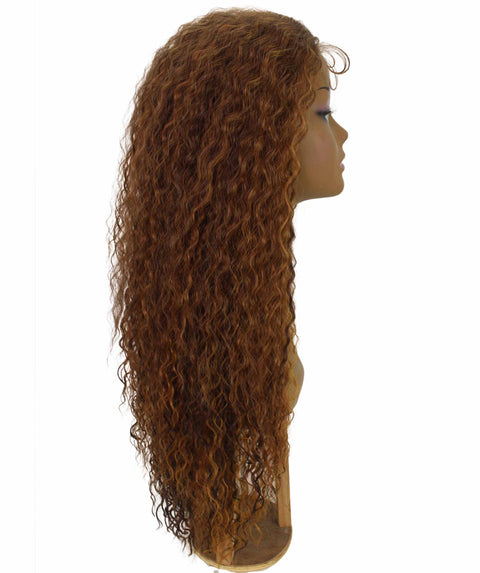 Jazmin Light Brown Blend Long Curls Lace Wig