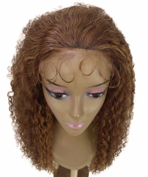 Jazmin Light Brown Blend Long Curls Lace Wig