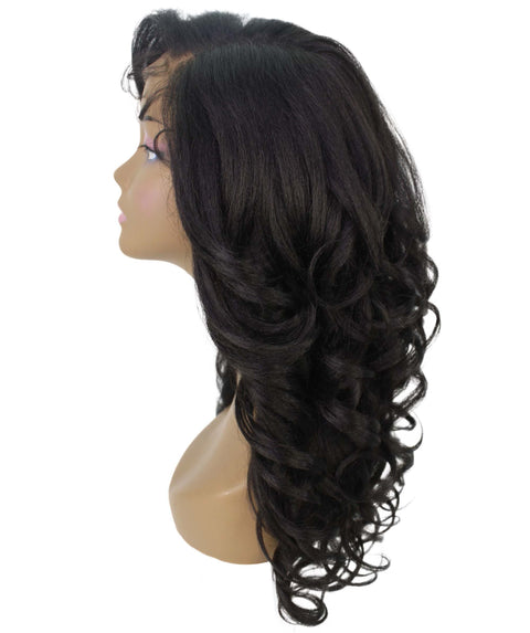 Nia Natural Black Salon cut Layered Lace Wig