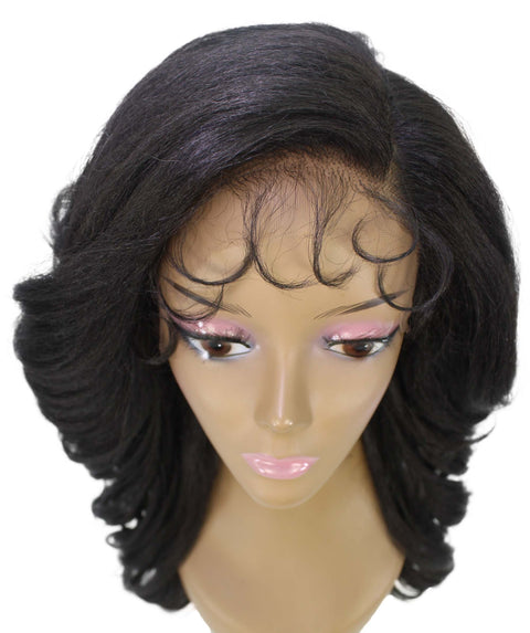 Nia Natural Black Salon cut Layered Lace Wig