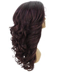 Nia Deep Red and Black Blend Salon cut Layered Lace Wig