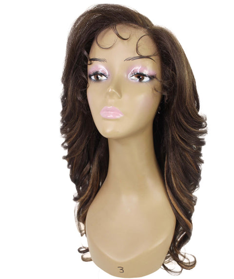 Nia Brown with Golden Salon cut Layered Lace Wig