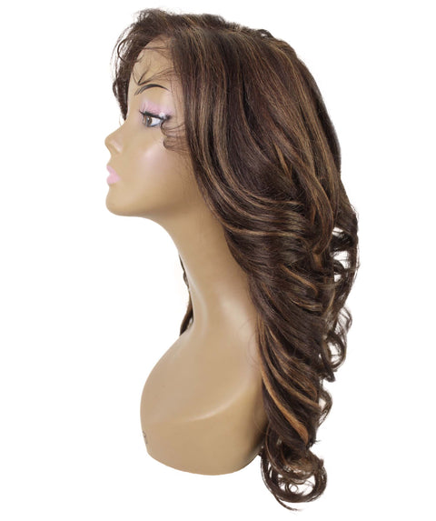 Nia Brown with Golden Salon cut Layered Lace Wig