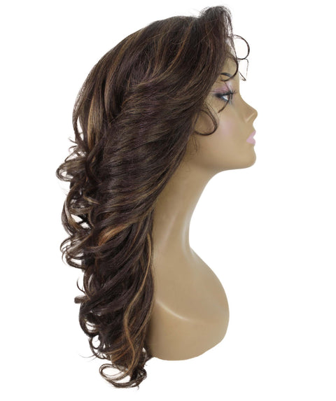 Nia Brown with Golden Salon cut Layered Lace Wig