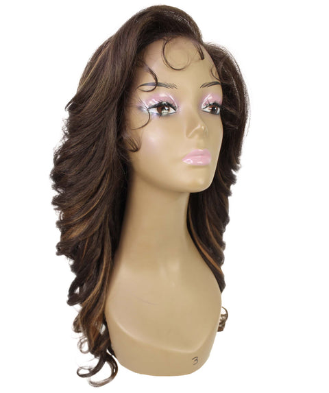 Nia Brown with Golden Salon cut Layered Lace Wig