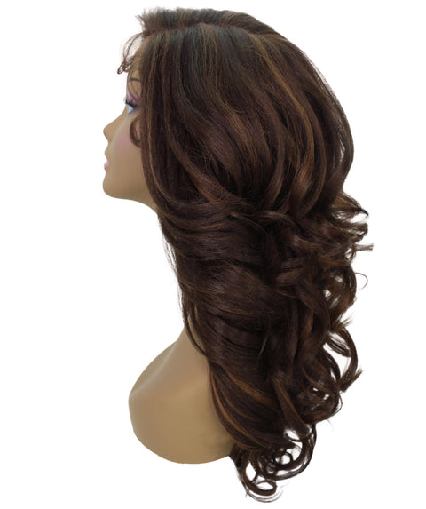 Nia Brown with Caramel Salon cut Layered Lace Wig