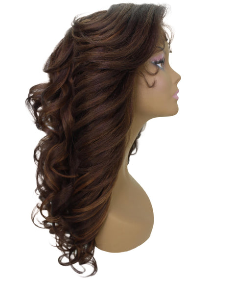 Nia Brown with Caramel Salon cut Layered Lace Wig