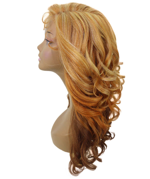 Nia Strawberry Blonde Salon cut Layered Lace Wig