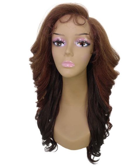 Nia Copper Auburn Blend Salon cut Layered Lace Wig