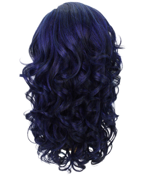 Nia Blue and Black Blend Salon cut Layered Lace Wig