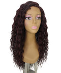 Shanice Deep Red and Black Blend Long Beach Trendy Lace Wig