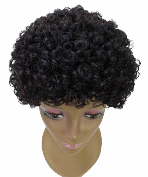 Dinah Natural Black Short Afro Full WIg