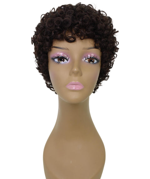 Dinah Natural Brown Short Afro Full WIg