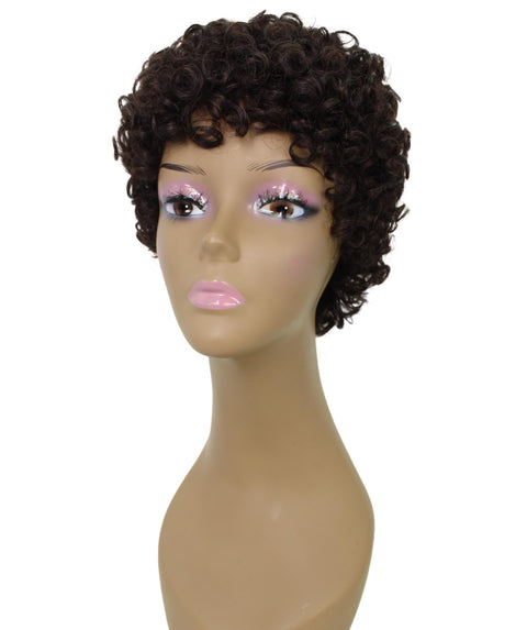 Dinah Natural Brown Short Afro Full WIg