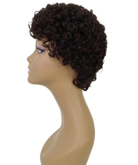 Dinah Natural Brown Short Afro Full WIg
