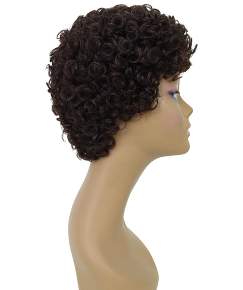 Dinah Natural Brown Short Afro Full WIg